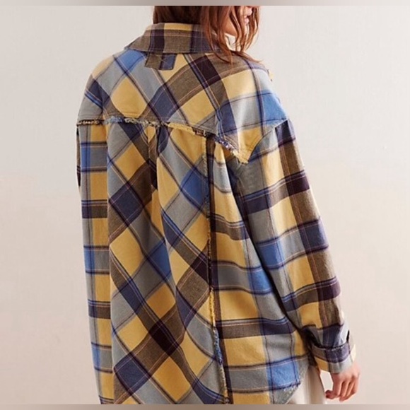 55-Free People We The Free Layla Plaid Shirt - Picture 4 of 5